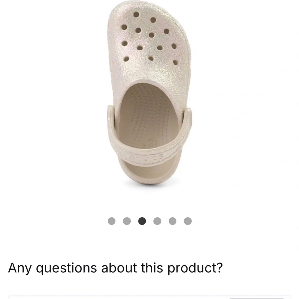 Kids glitter crocs size 10